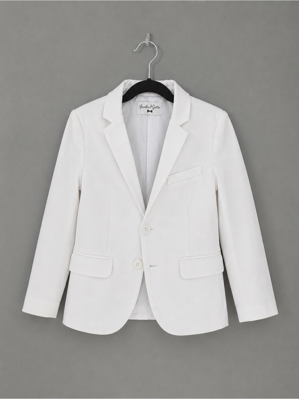 Jewels & Gents Kids White 4 piece suit for formal events